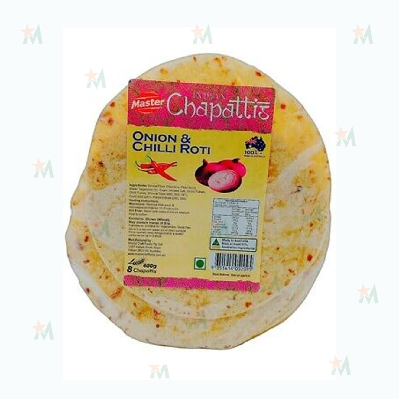 Master Onion & Chilli Roti 8 Piece - Star Mart