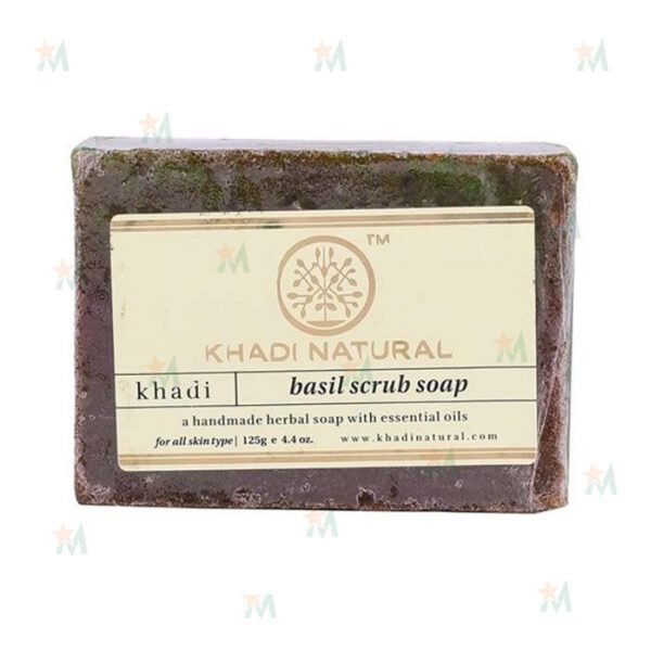 Khadi Natural Basil Scrub Soap 125 GM