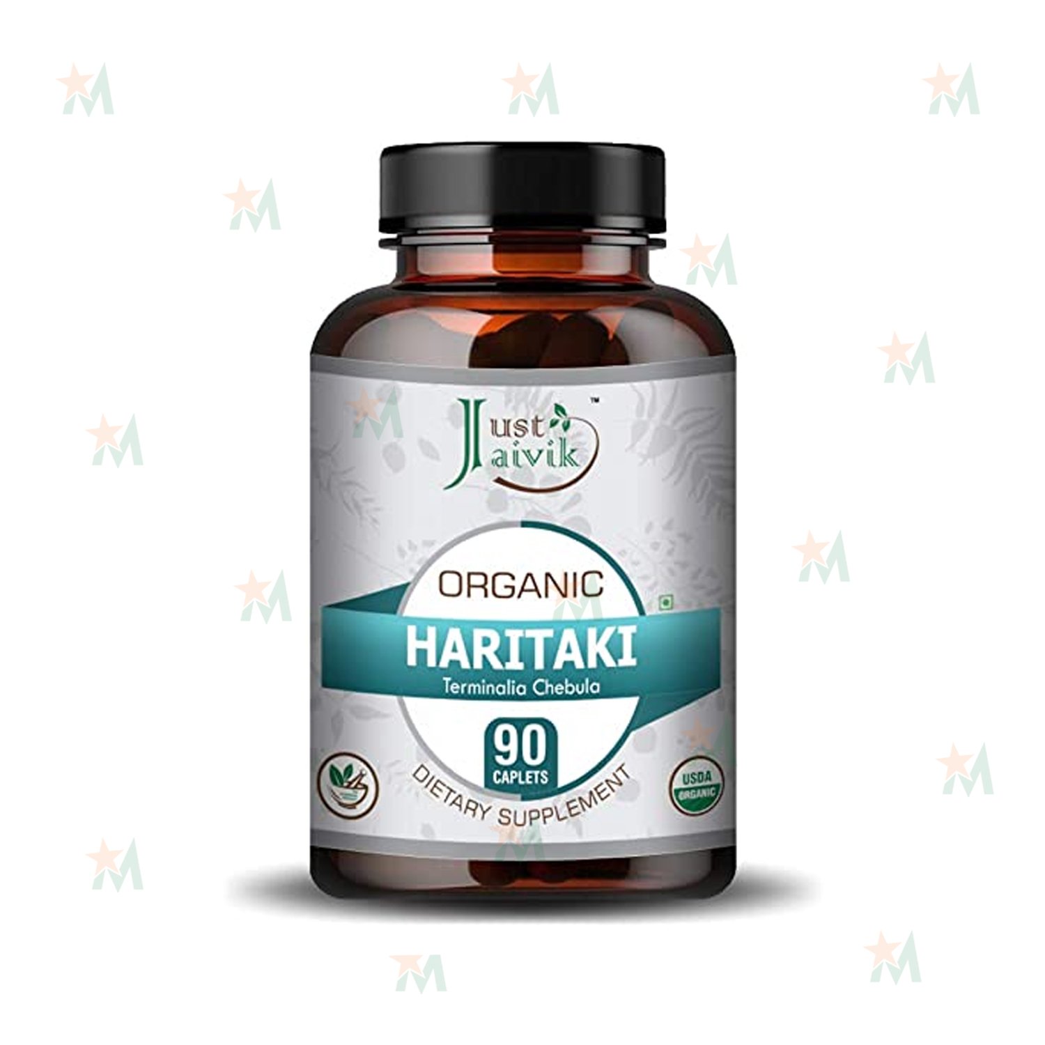 Just Jaivik Organic Haritaki Caplets - Star Mart