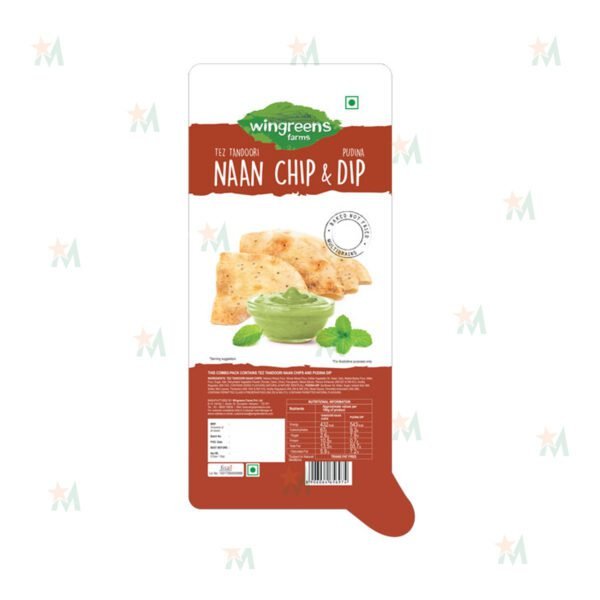 Wingreens Naan Chips with Pudina Dip 70g