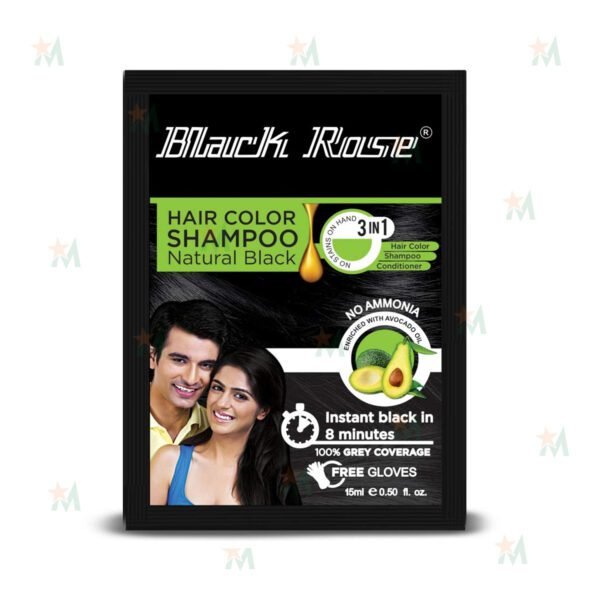 Hair Colour Shampoo Natural Black 15ml