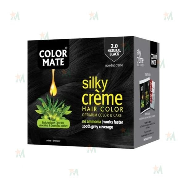 Natural Black Silky Creme25ml Color Mate
